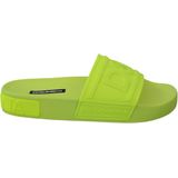 Dolce & Gabbana Dames Groene DG Logo Fluorescente Strand Slippers