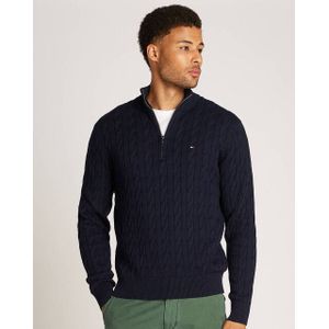 Tommy Hilfiger - Schipperstrui - Effen - Regular Fit - Puur Katoen