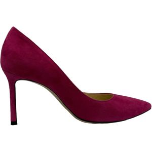 Jimmy Choo Romy Puntige Hakken in Roze Suède