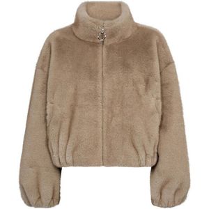 Co'Couture - Faux Fur Shearling Jas - Bruin - Dames