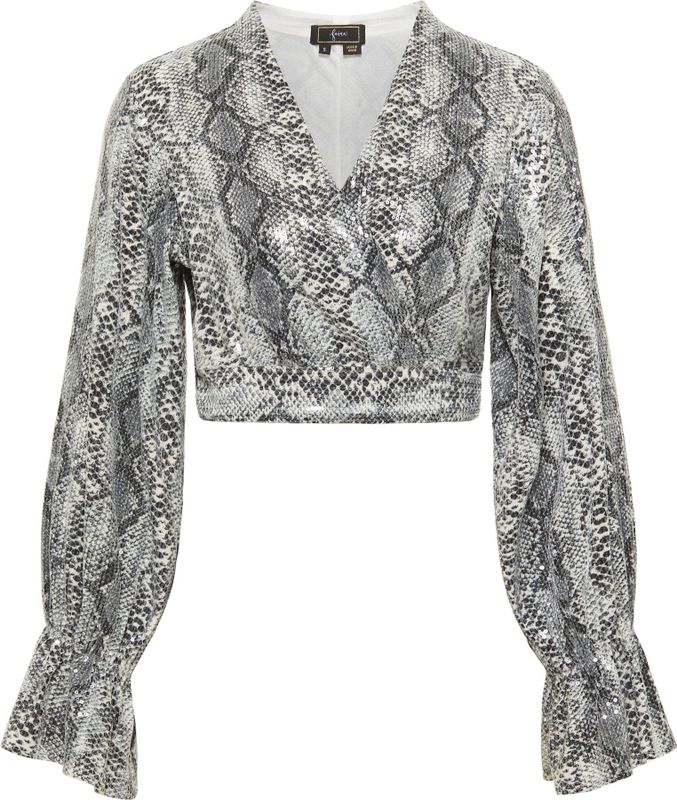 faina wikkelblouse met pailletten naemi