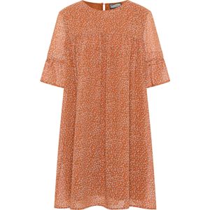 Dreimaster - Jurk - Oranje - Veelkleurig