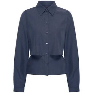 Aimee The Label - Blouse lange mouw - Midden blauw - LeahA5 longsleeve