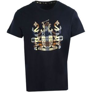 Aquascutum - Aldis - T-shirt - Marineblauw - Ruit met Logo