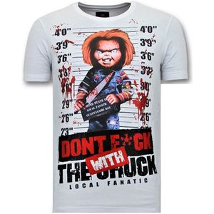 Local Fanatic T-shirt met print bloody chucky angry