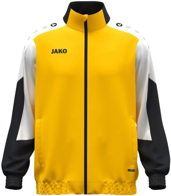JAKO Unisex geweven jas Dynamic, geel/wit/zwart, S