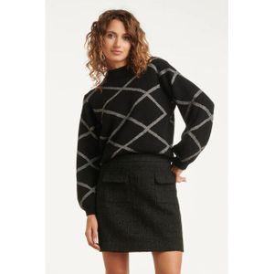 Smashed Lemon 25738 – gebreide trui met ruitdessin |