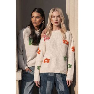 Geisha 54598-70 010 pullover flowers off-white/fuchsia/orange/green