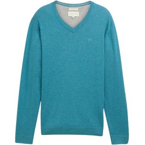 Tom Tailor - Gebreide Trui - Blauw - Hoofdmateriaal