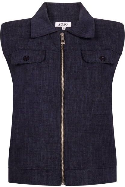 Zoso - Gilet Veronique - Navy - Dames