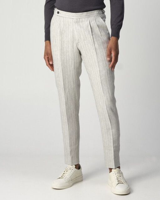 Dutch Dandies - Pistoia - Pantalon - Lichtgrijs - Slim Fit