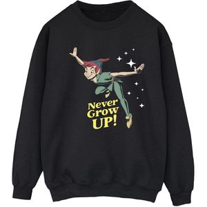 Li-cense Disney dames peter pan never grow up sweatshirt