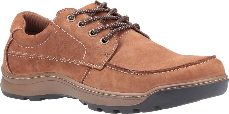 Hush Puppies - Tucker - Leren Veterschoenen - Tan - Mocassins