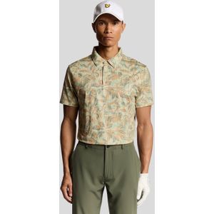 Lyle & Scott - Golf Digitale Bloemen Polo Shirt - Geel