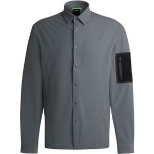 BOSS - Expedit - Overshirt - Donkerbeige - Waterafstotend - Stretchmateriaal