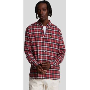 Lyle & Scott geruit flanellen overhemd - Borders rood