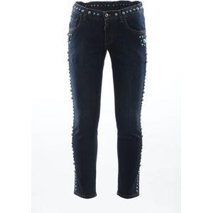 Dolce & Gabbana - Jeans - Blauw - Weelderige Denim Jeans met Studs