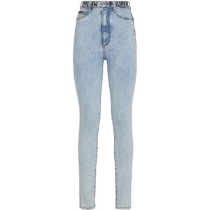 Philipp Plein - Super High Waist Jegging - Blauw - Katoen