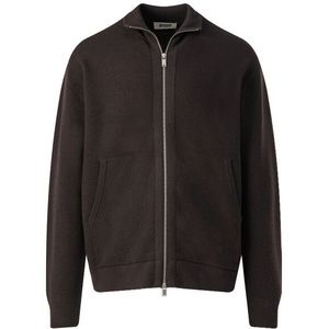 Drykorn - Janor 10 Zip - Gebreid Vest - Bruin - Merinowol - Heren