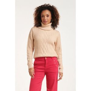 Smashed Lemon - Zand - Gebreid Top - Gevlochten Structuur