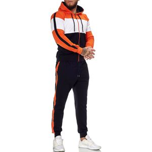 One Redox Heren joggingpak oranje wit huispak 1082