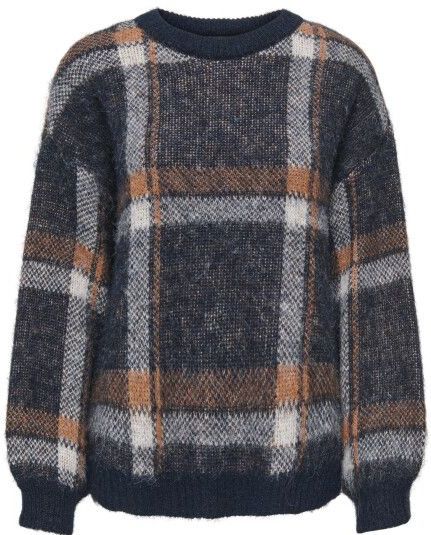 ONLY Trui 'ONLMARION'  nachtblauw / oranje / wit