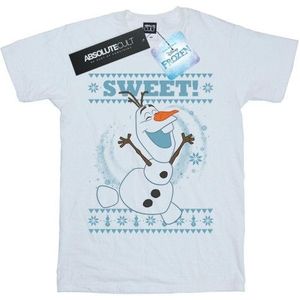 Li-cense Disney dames frozen olaf zoete kerstmis katoenen vriendje t-shirt