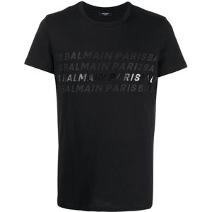 Balmain - Multi Logo - T-shirt - Zwart