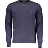 Harmont & Blaine - Gebreide Trui - Blauw - V-hals