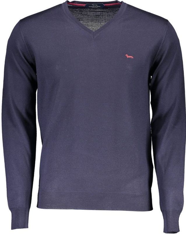 Harmont & Blaine - Gebreide Trui - Blauw - V-hals