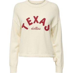 Only - Onlkatia Ls Text O-neck Cc Knt - Trui - Whitecap Gray