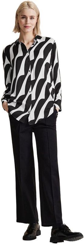 Street One - Dames Lange Blouse - Zwart - Met Print