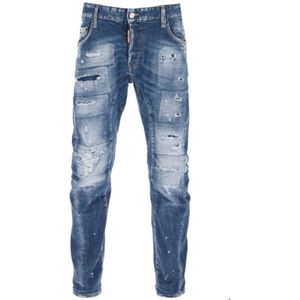 Dsquared2 - Biker Jean - Blue - Versterkte Gescheurde Jeans