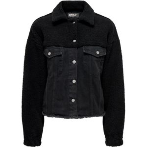 Only Onlbella ls black teddy dnm jacket