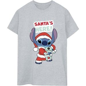 Li-cense Disney dames lilo & stitch santa´s here katoenen vriendje t-shirt