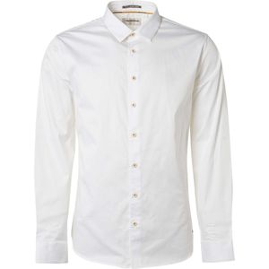 No Excess Basic stretch shirt satin weave white