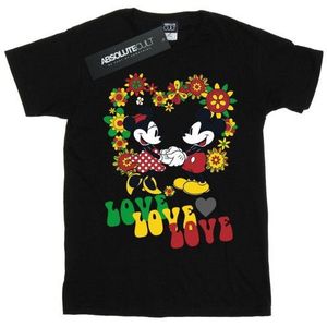 Li-cense Disney dames mickey en minnie mouse hippie liefde katoenen vriendje t-shirt