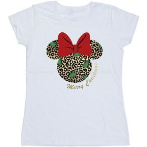 Li-cense Disney dames minnie mouse luipaard kerst katoenen t-shirt