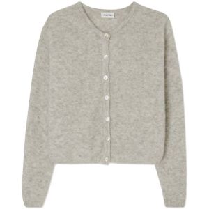 American Vintage - Gilet ML COL Rond - Cardigan - Grijs - Mix van Alpaca en Wol