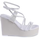 Leren Wedge Sandalen Platformstijl