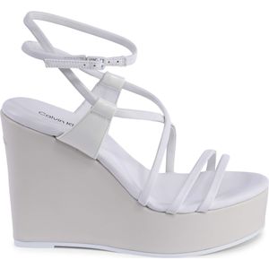 Leren Wedge Sandalen Platformstijl