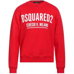 Dsquared2 - Ceresio Logo Crewneck - Rode Sweatshirt