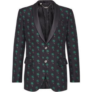 Billionaire - Blazer FS Palms - Zwart - Heren - Katoenmix