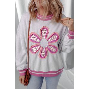 Bloemenapplicatie Sweatshirt