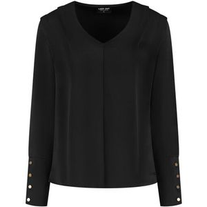 Lady Day - Sheri - Top - Lange Mouwen - V-hals - Satijnen Look