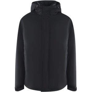 Ice Iceberg - Effen Zwarte Jas - Met Capuchon