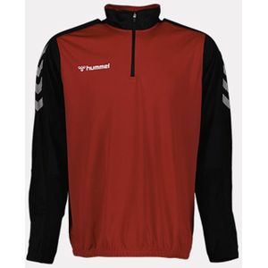 Hummel - Juniors Half-Zip Sweatshirt - Rood Zwart - 100% Polyester