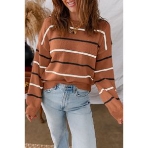 Gestreepte Ronde Hals Trui