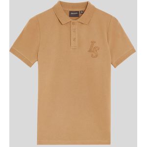 Lyle & Scott - L&S Monogram Poloshirt - Bruin - Jongens