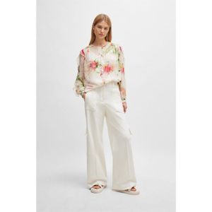 BOSS - Teneria - Cargo Broek - Wit - Straight-Fit